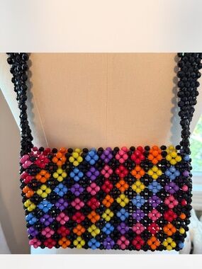 Beaded Multi-Color Shoulder Bag